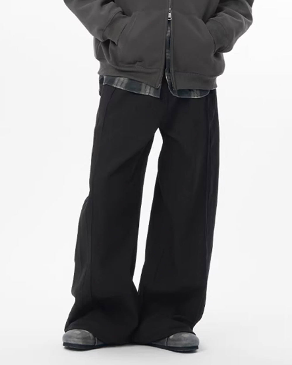 JHYQ 3D Pleated Draped Baggy Suit Pants | Face 3 Face