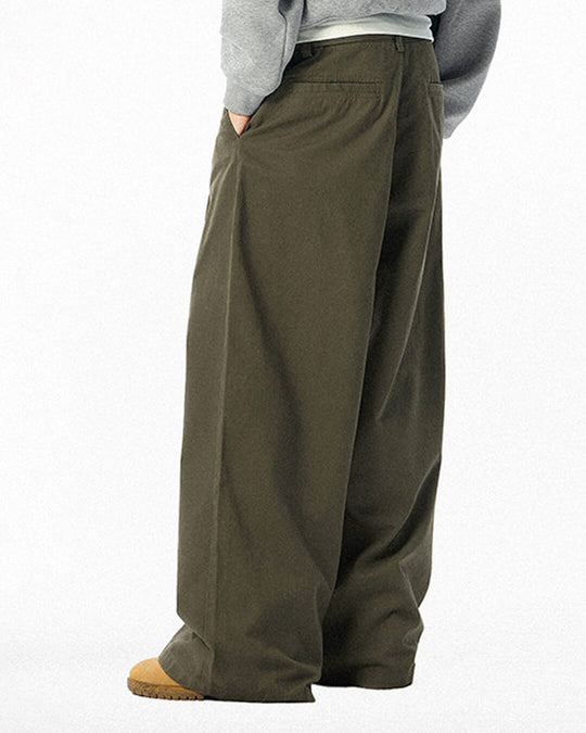 JHYQ Belted Waist Pleated Baggy Pants | Face 3 Face