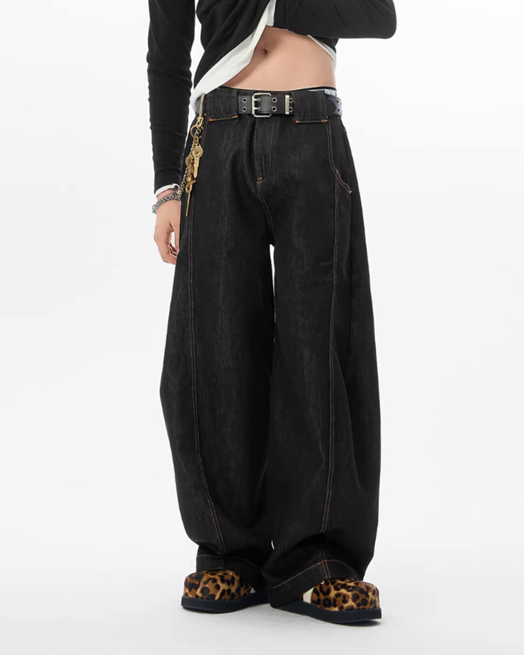 JHYQ Black Machete Baggy Jeans | Face 3 Face