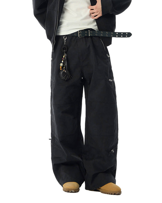 JHYQ Black Multi Zip Utility Pants | Face 3 Face