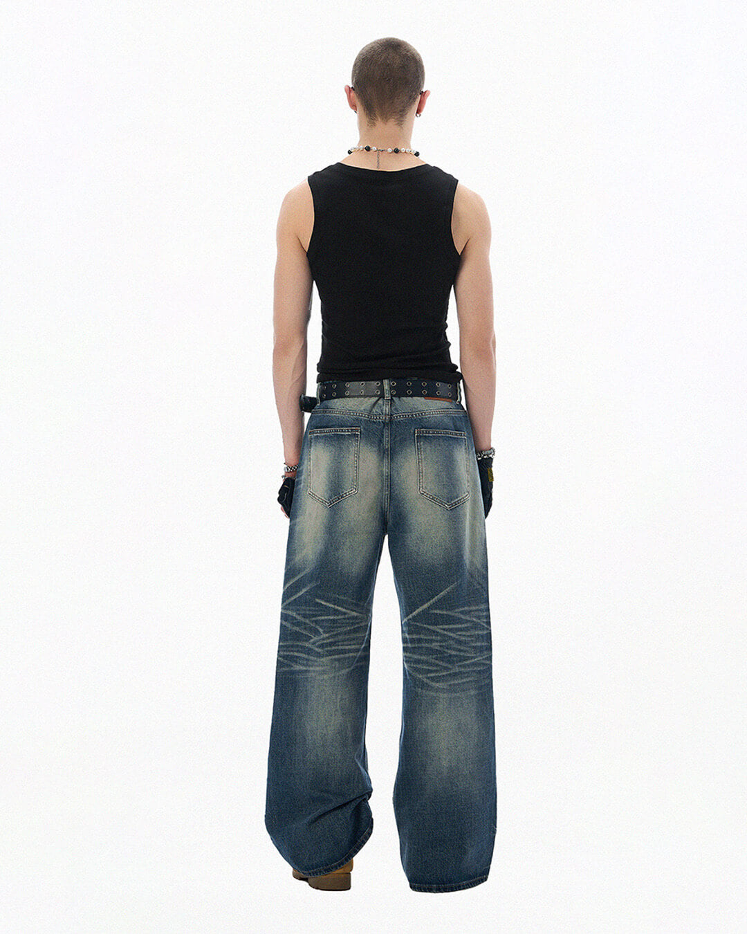 JHYQ Blue Vintage Wash Loose Fit Jeans | Face 3 Face