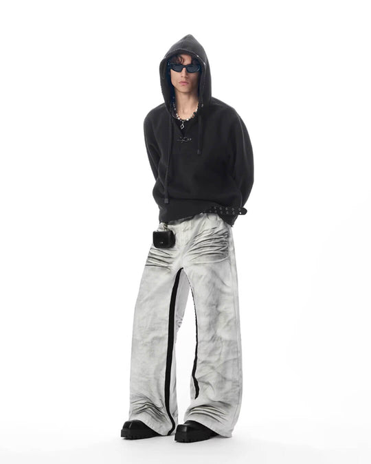 JHYQ Eye Rivet Rope Drawstring V Neck Cropped Hoodie | Face 3 Face