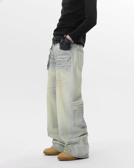 JHYQ Heavy Washed Vintage Jeans | Face 3 Face