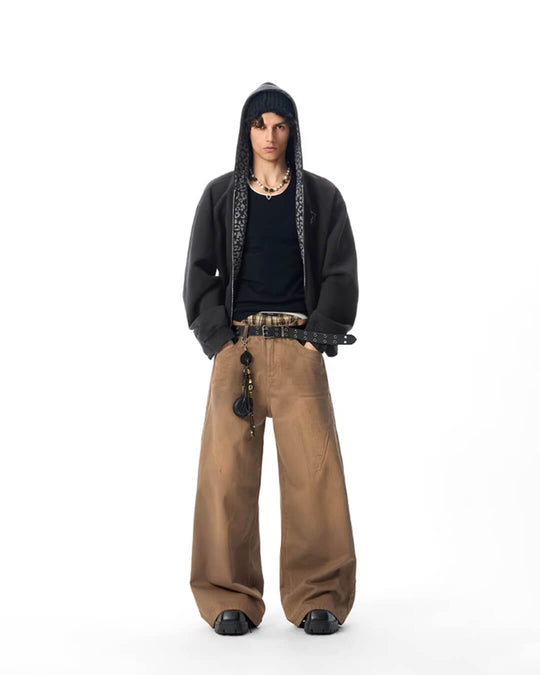 JHYQ Leopard Print Lined Cropped Hoodie | Face 3 Face