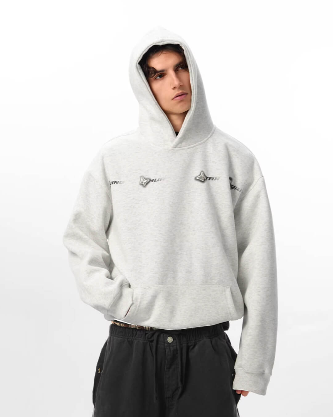 JHYQ Metal Butterfly Detail Hoodie | Face 3 Face