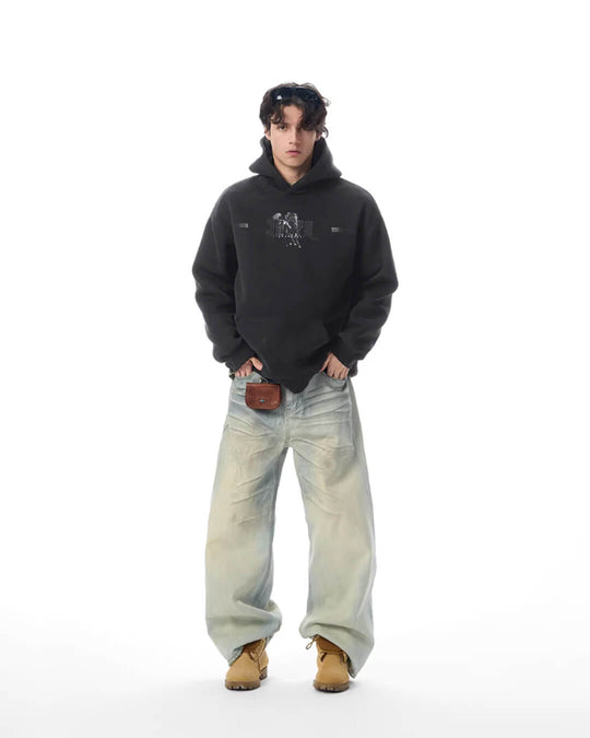 JHYQ Pegasus Blurred Print Hoodie | Face 3 Face