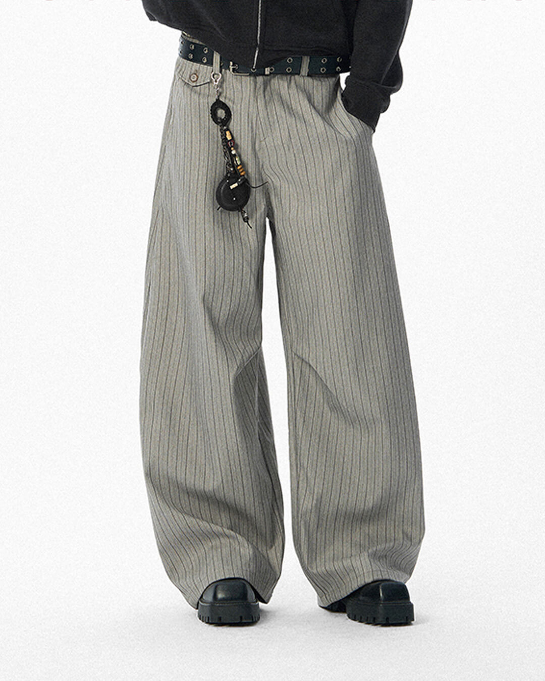 JHYQ Pinstripe Wide Leg Suit Pants | Face 3 Face