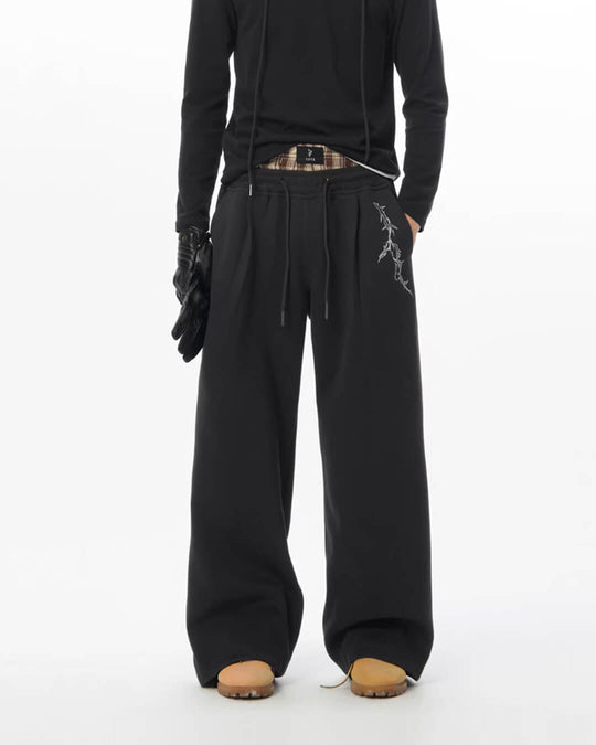JHYQ Thorn Embroidered Sweatpants | Face 3 Face