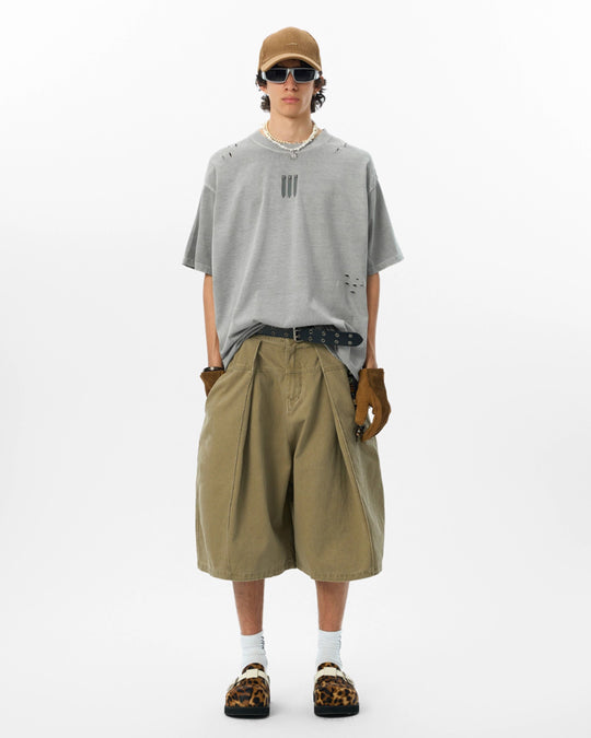 JHYQ Three Bar Beads Distressed Washed Tee | Face 3 Face