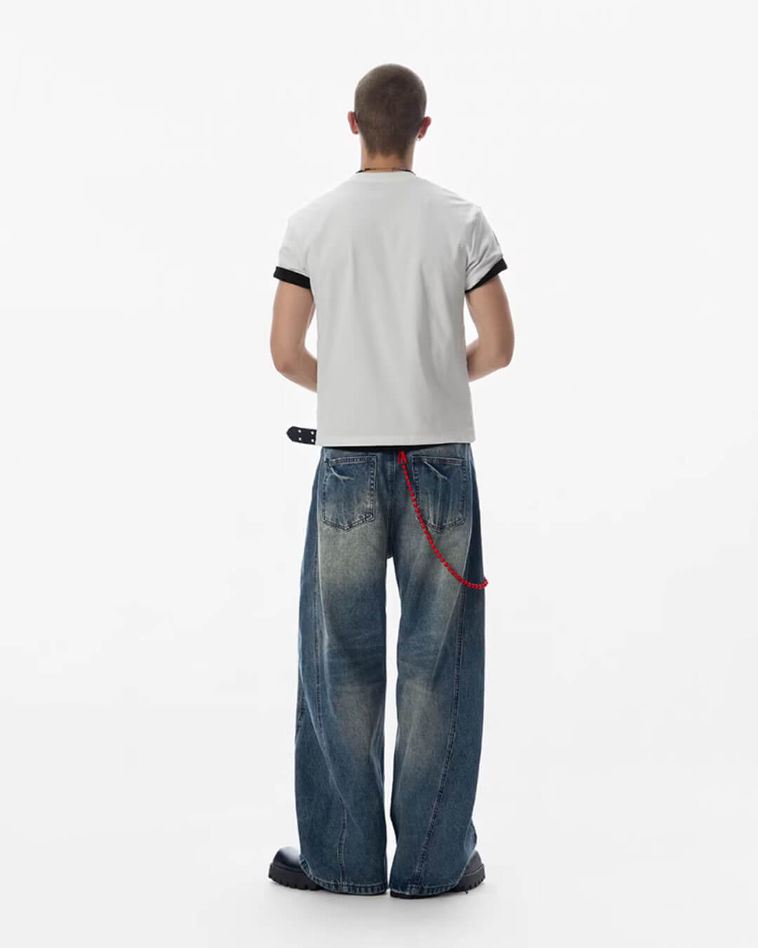 JHYQ Vintage Wash 3D Cut Baggy Jeans | Face 3 Face