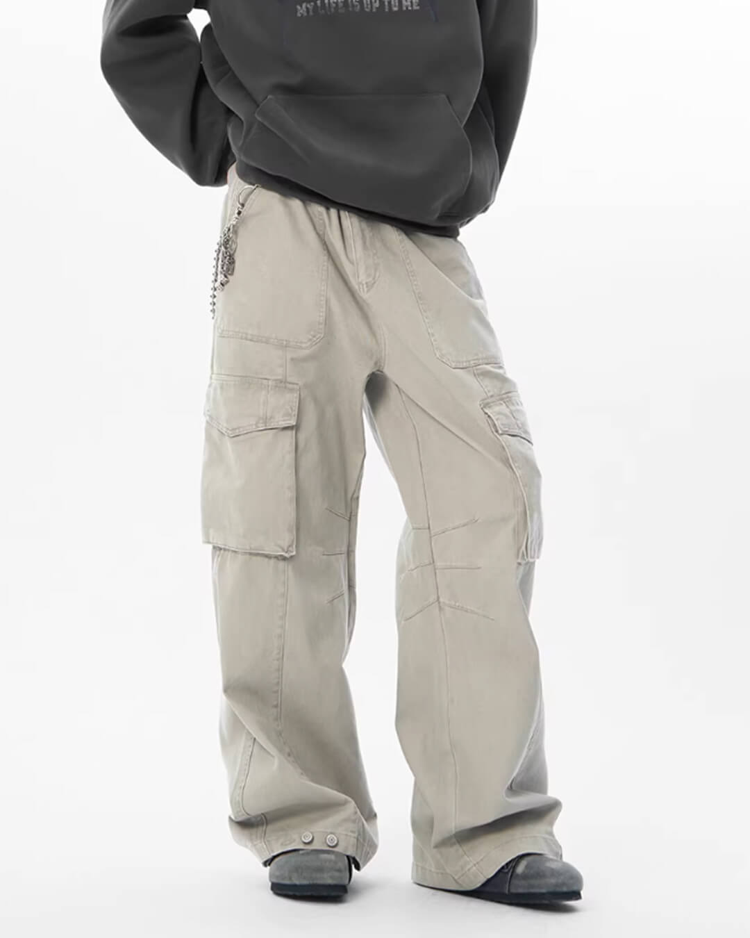 JHYQ Vintage Washed Multi Pocket Cargo Work Pants | Face 3 Face