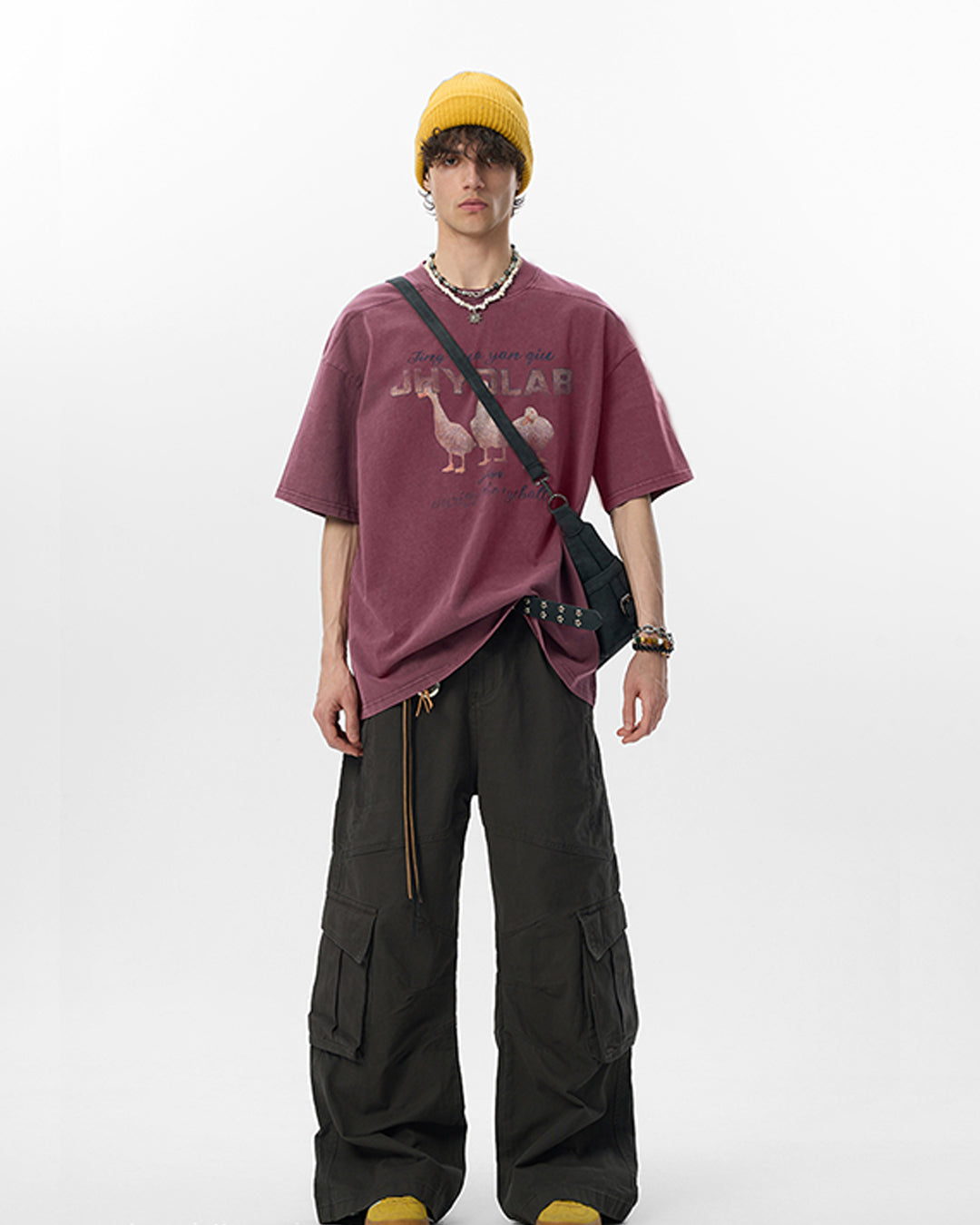 JHYQ Washed Duck Print Tee | Face 3 Face