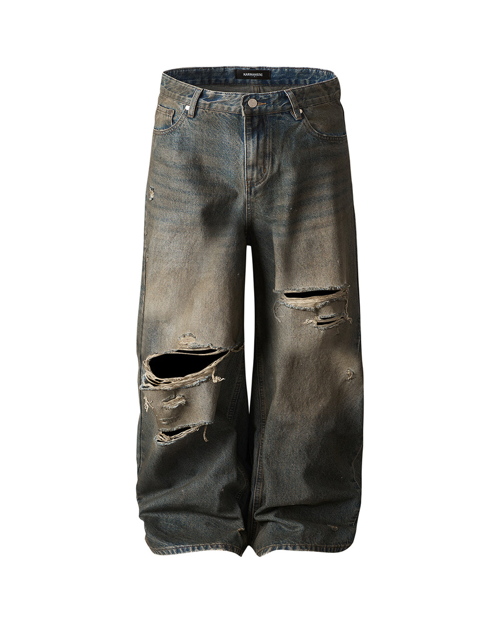 KARMANISTIC Washed Distressed Baggy Jeans | Face 3 Face