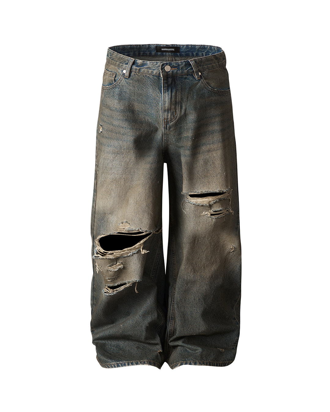 KARMANISTIC Washed Distressed Baggy Jeans | Face 3 Face