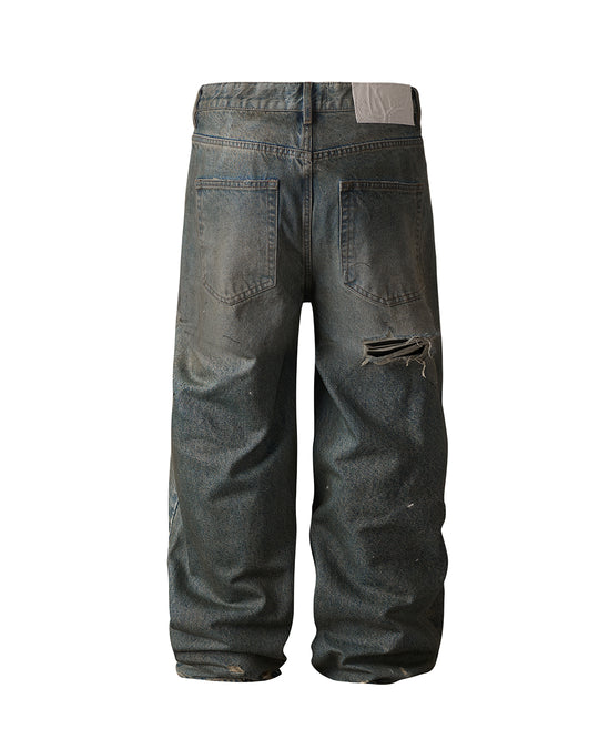 KARMANISTIC Washed Distressed Baggy Jeans | Face 3 Face