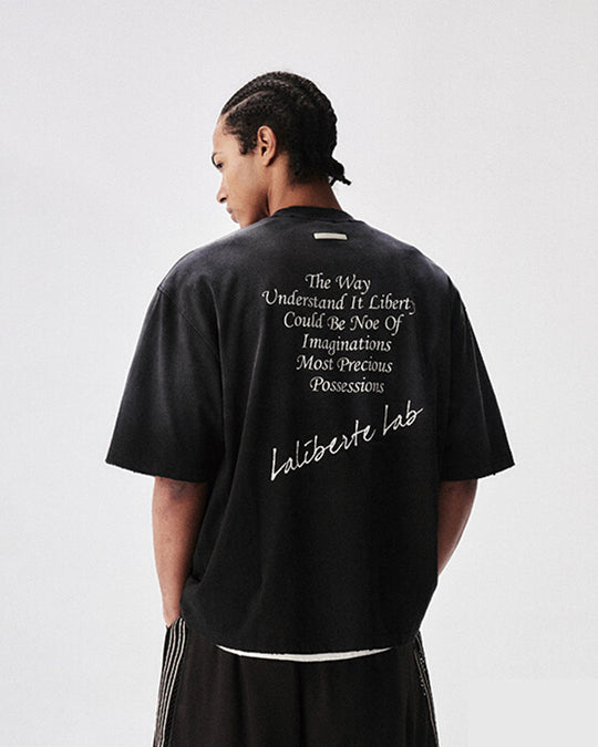 Labt Distressed Holes Dirty Print Tee | Face 3 Face