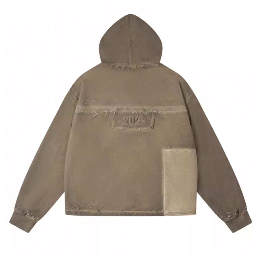 Labt Distressed Zip Up Hoodie | Face 3 Face