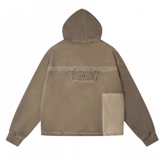 Labt Distressed Zip Up Hoodie | Face 3 Face