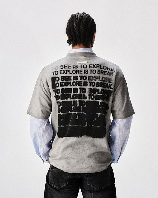 Labt Gradation Print Heather Tee | Face 3 Face