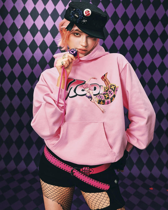 MEDM × JOJO Accent Drawstring Print Hoodie | Face 3 Face