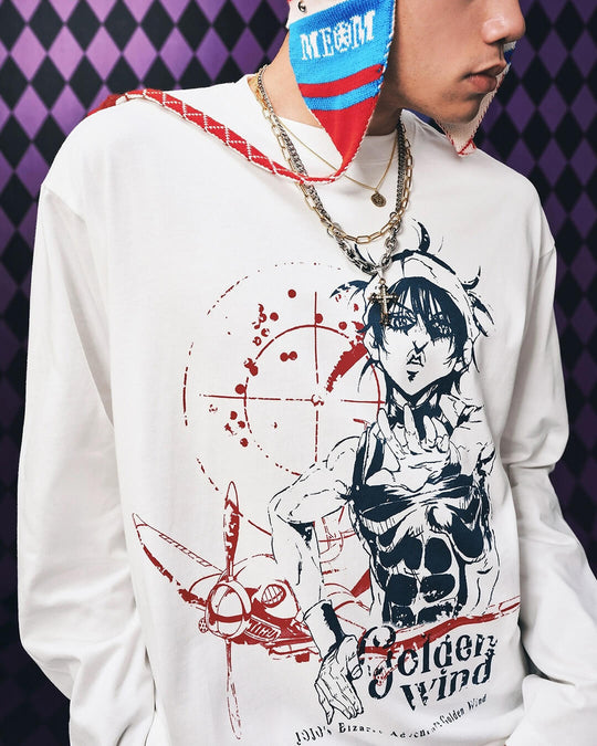 MEDM × JOJO Character Print Long Sleeve Tee | Face 3 Face