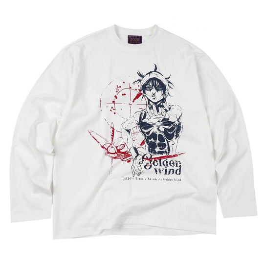 MEDM × JOJO Character Print Long Sleeve Tee | Face 3 Face