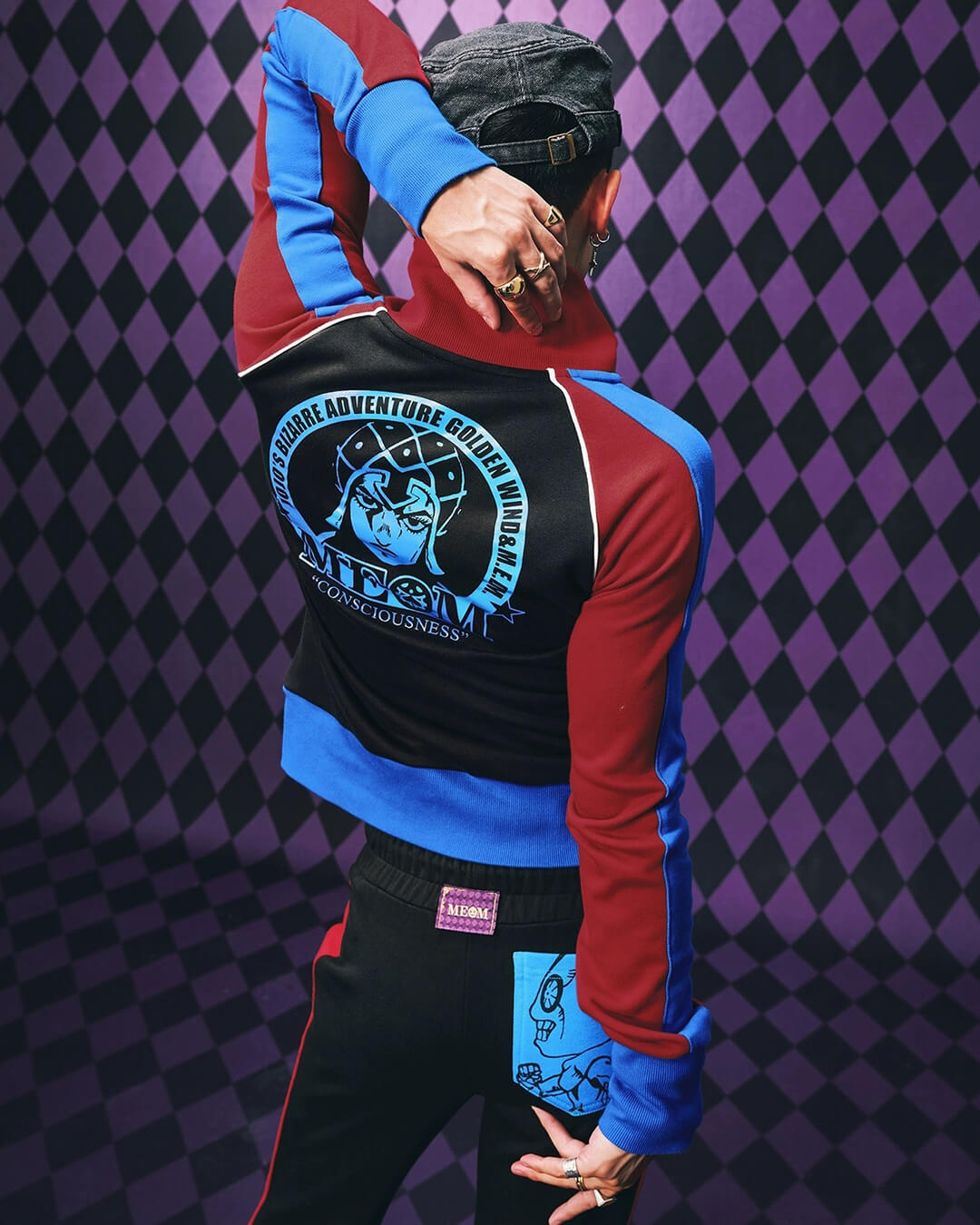 MEDM × JOJO Color Block High Neck Track Jacket | Face 3 Face