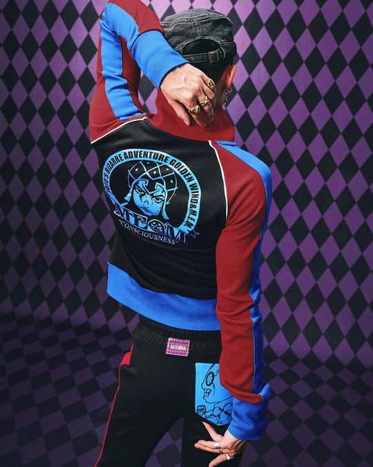 MEDM × JOJO Color Block High Neck Track Jacket | Face 3 Face