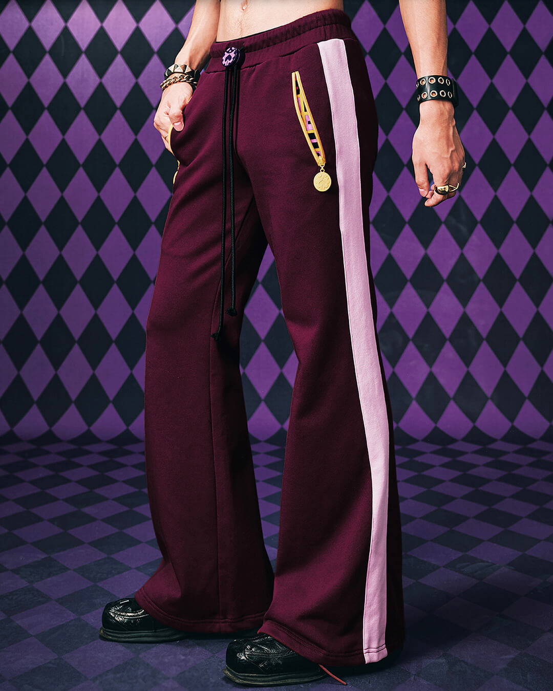 MEDM × JOJO Color Block Side Stripe Track Pants | Face 3 Face