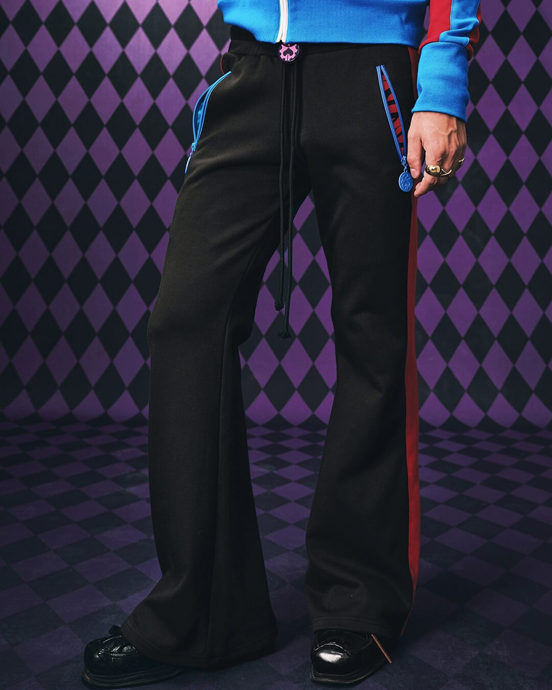 MEDM × JOJO Color Block Side Stripe Track Pants | Face 3 Face