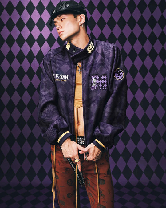 MEDM × JOJO Diamond Plaid Harrington Jacket | Face 3 Face