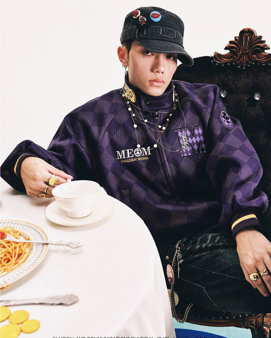 MEDM × JOJO Diamond Plaid Harrington Jacket | Face 3 Face