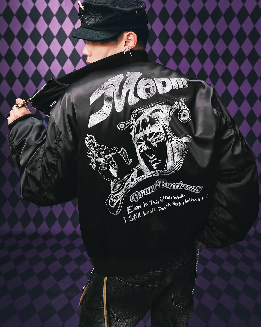 MEDM × JOJO Multi Zip Bomber Jacket | Face 3 Face
