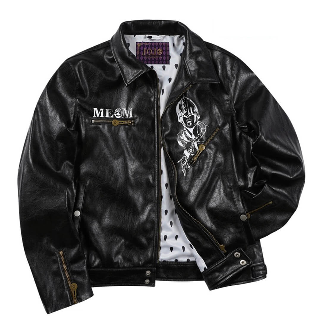 MEDM × JOJO PU Leather Biker Jacket | Face 3 Face