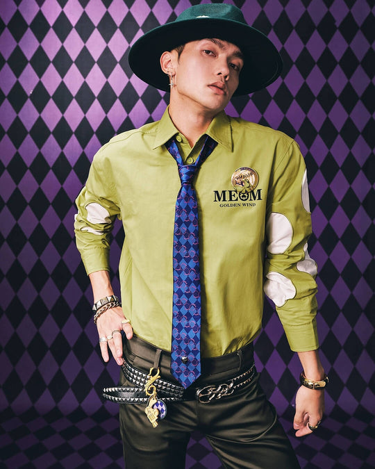 MEDM × JOJO Patchwork Long Sleeve Shirt | Face 3 Face