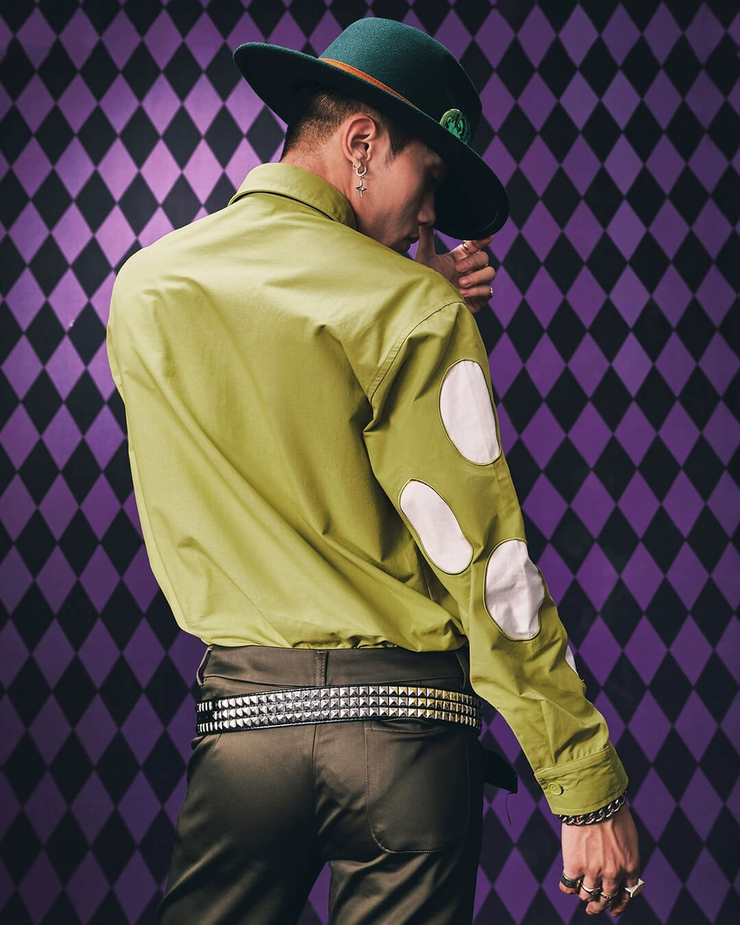 MEDM × JOJO Patchwork Long Sleeve Shirt | Face 3 Face