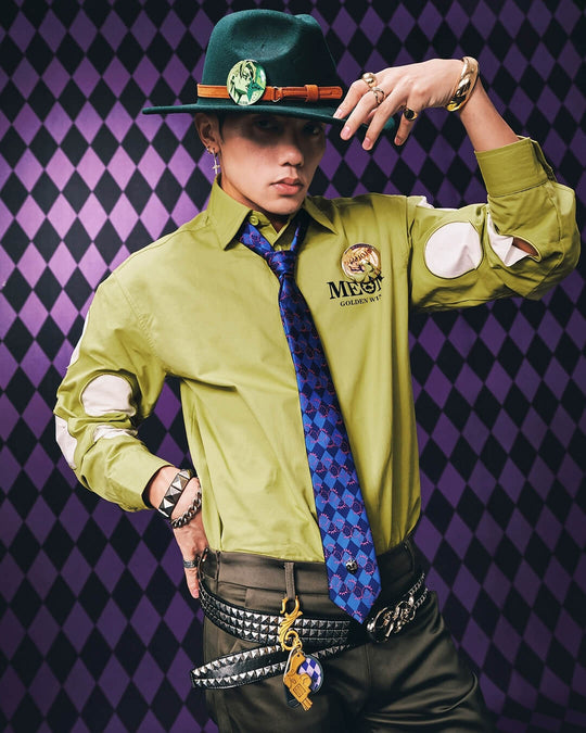 MEDM × JOJO Patchwork Long Sleeve Shirt | Face 3 Face