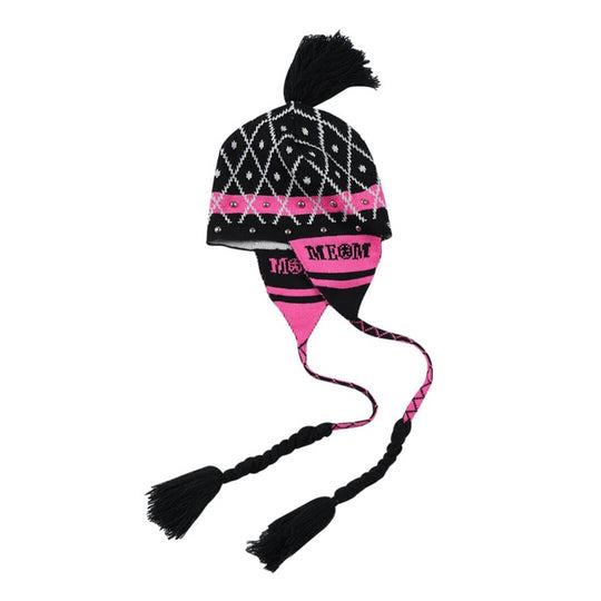 MEDM × JOJO Studded Plaid Ear Flap Beanie | Face 3 Face