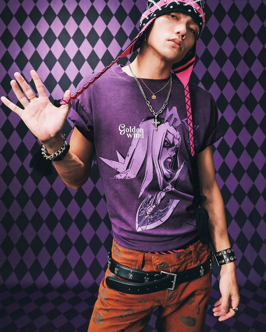 MEDM × JOJO Vintage Washed Character Print Tee | Face 3 Face