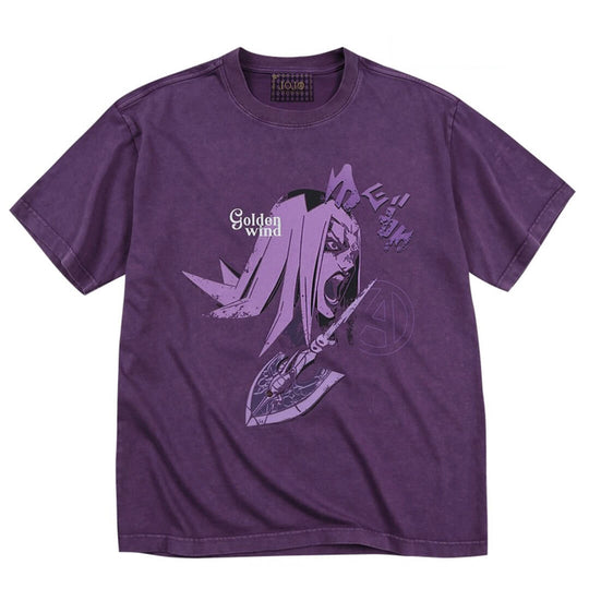 MEDM × JOJO Vintage Washed Character Print Tee | Face 3 Face