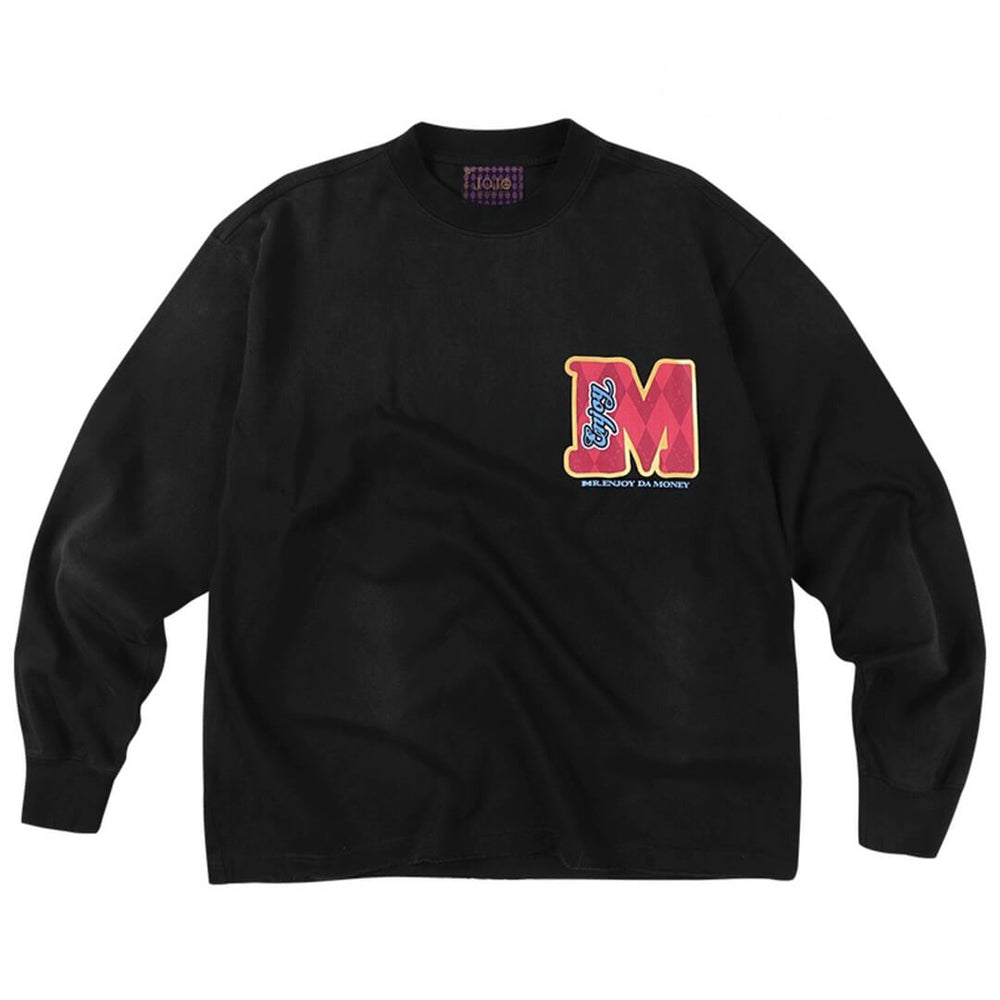MEDM × JOJO Washed Distressed Character Print Long Sleeve Tee | Face 3 Face
