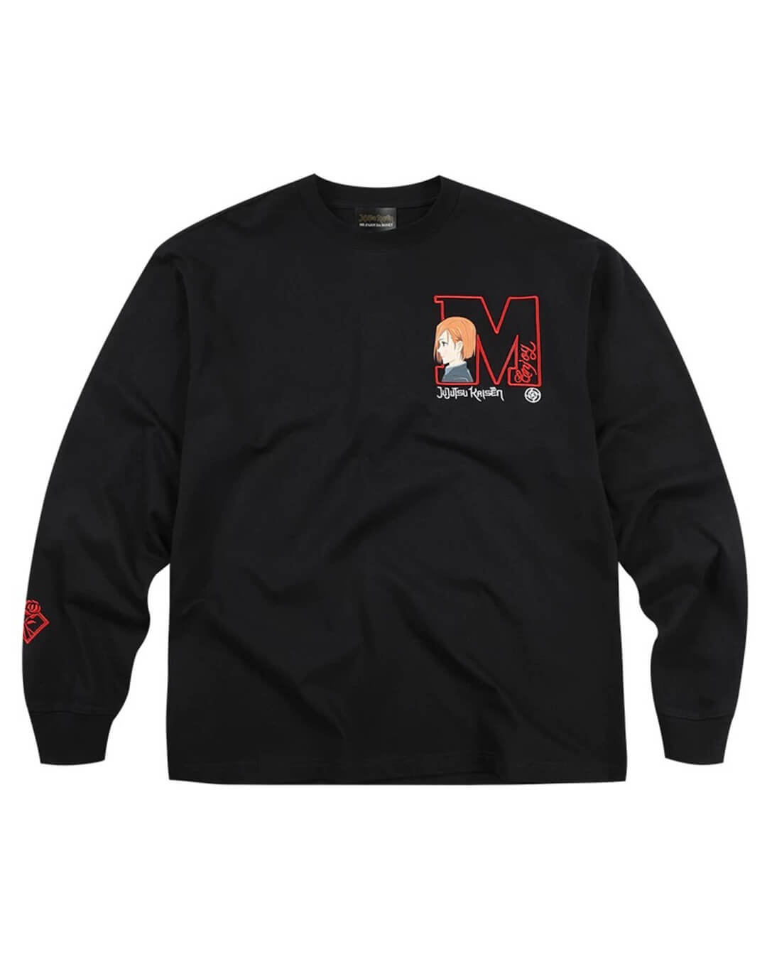 MEDM × Jujutsu Kaisen Big M Logo Character Print Embroidered Long Sleeve Tee | Face 3 Face