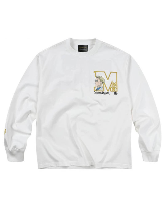 MEDM × Jujutsu Kaisen Big M Logo Character Print Embroidered Long Sleeve Tee | Face 3 Face