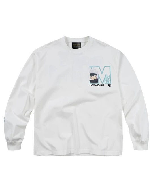 MEDM × Jujutsu Kaisen Big M Logo Character Print Embroidered Long Sleeve Tee | Face 3 Face