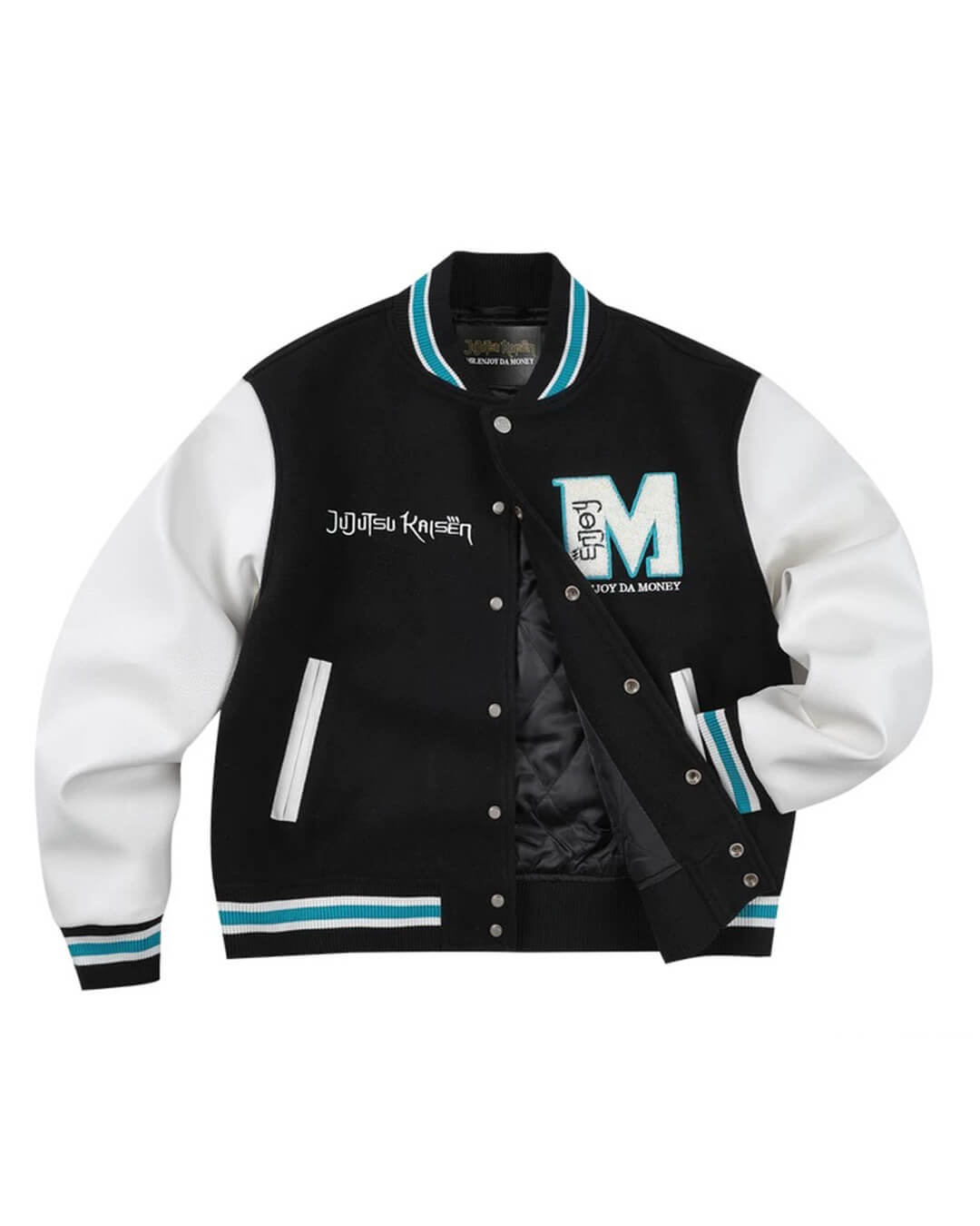 MEDM × Jujutsu Kaisen Character Patch Varsity Jacket | Face 3 Face