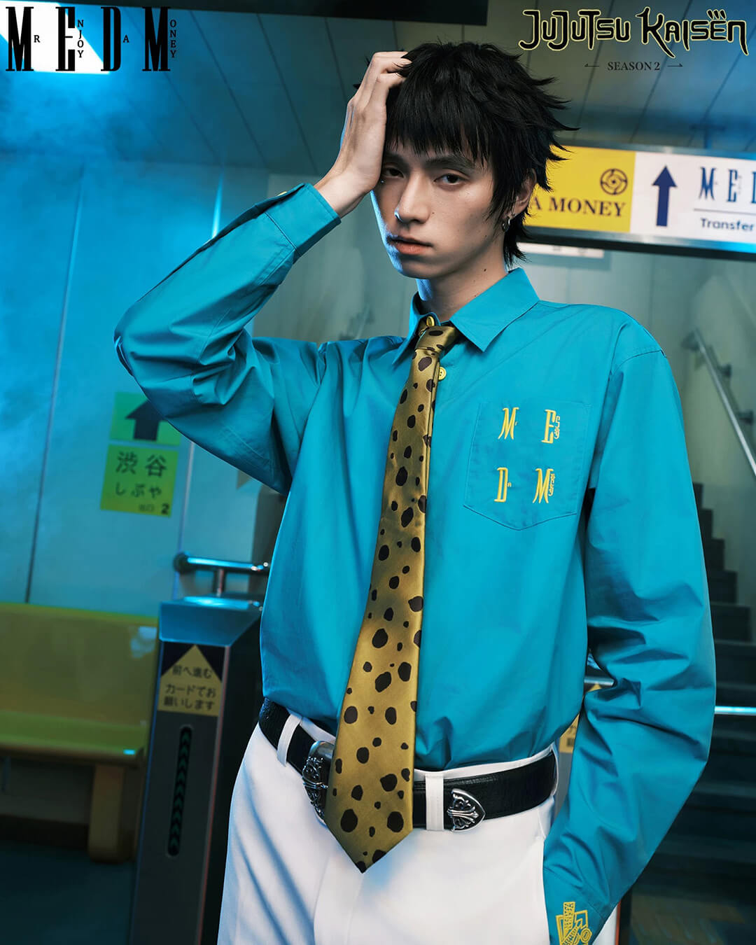 MEDM × Jujutsu Kaisen Kento Nanami Inspired Long Sleeve Shirt | Face 3 Face