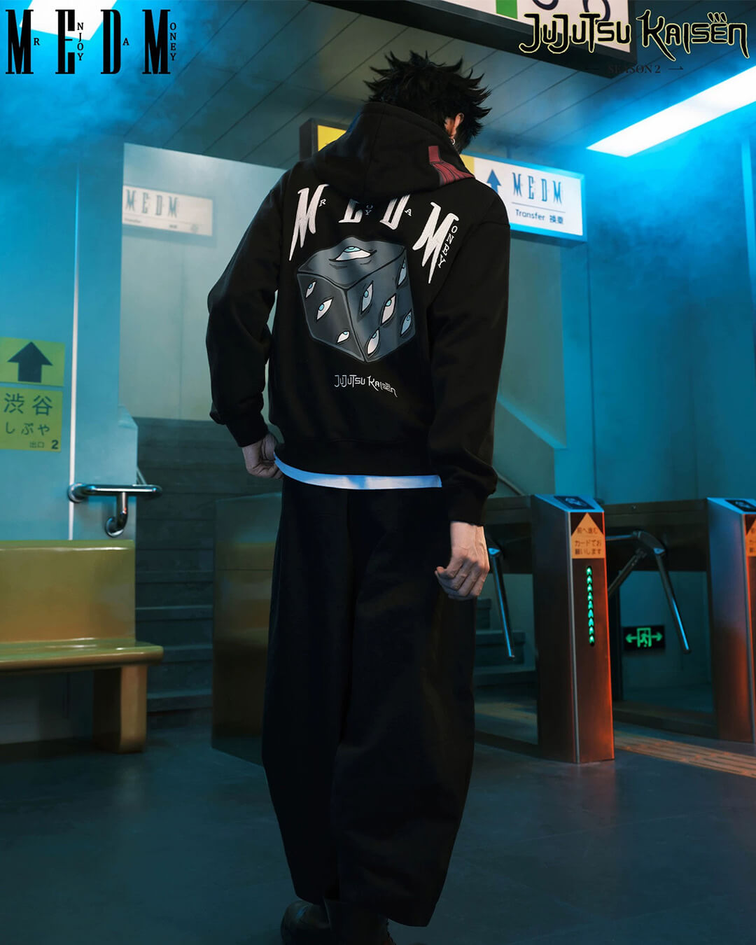 MEDM × Jujutsu Kaisen Prison Realm Zip Up Hoodie | Face 3 Face