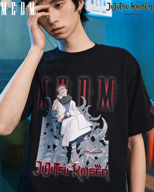 MEDM × Jujutsu Kaisen Ryomen Sukuna Print Embroidered Tee | Face 3 Face