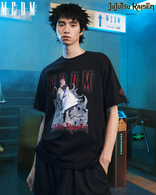 MEDM × Jujutsu Kaisen Ryomen Sukuna Print Embroidered Tee | Face 3 Face