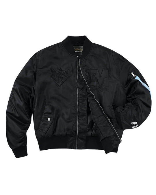 MEDM × Jujutsu Kaisen Satoru Gojo Print Patch MA-1 Bomber Jacket | Face 3 Face